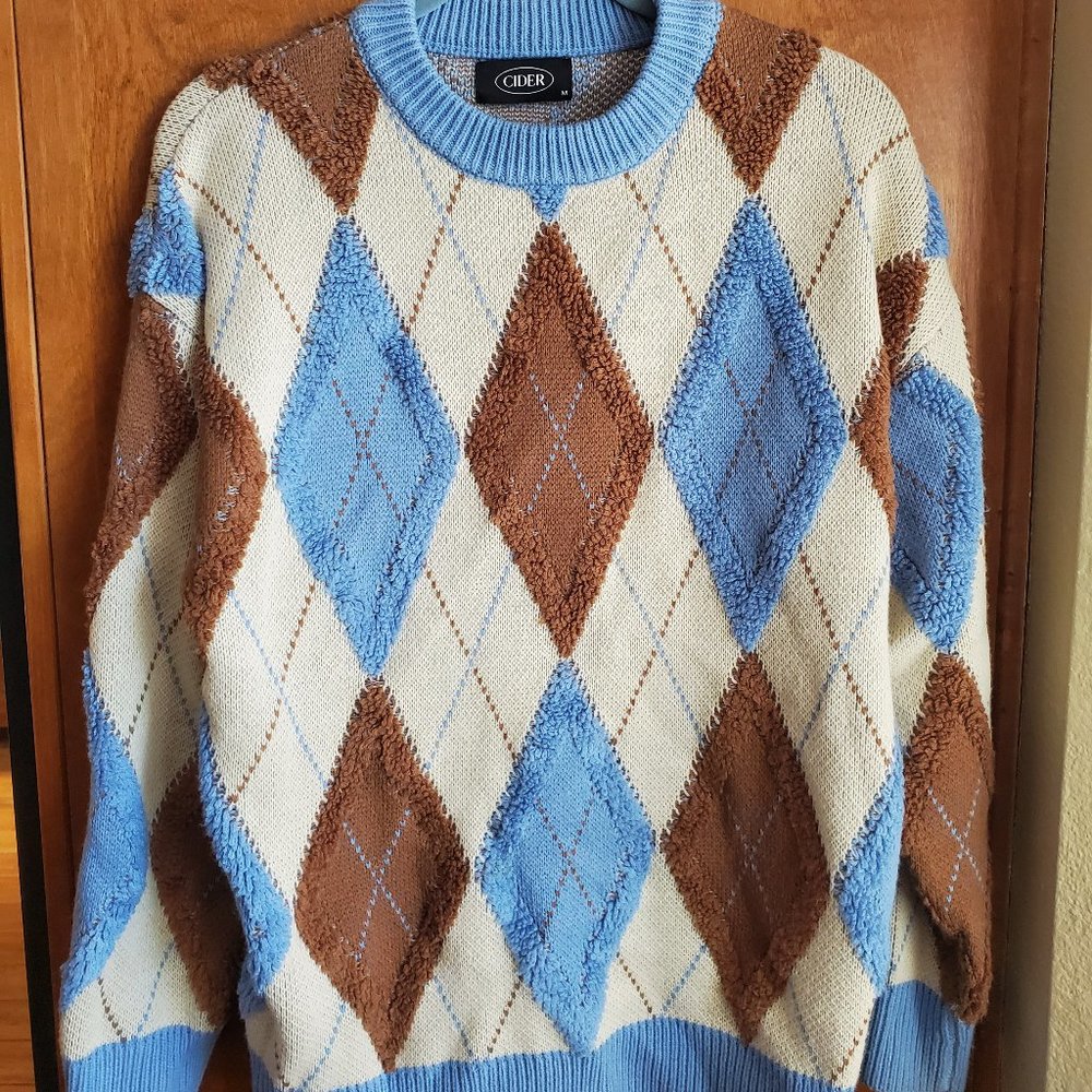 Vintage Cider Argyle Sweater 90s